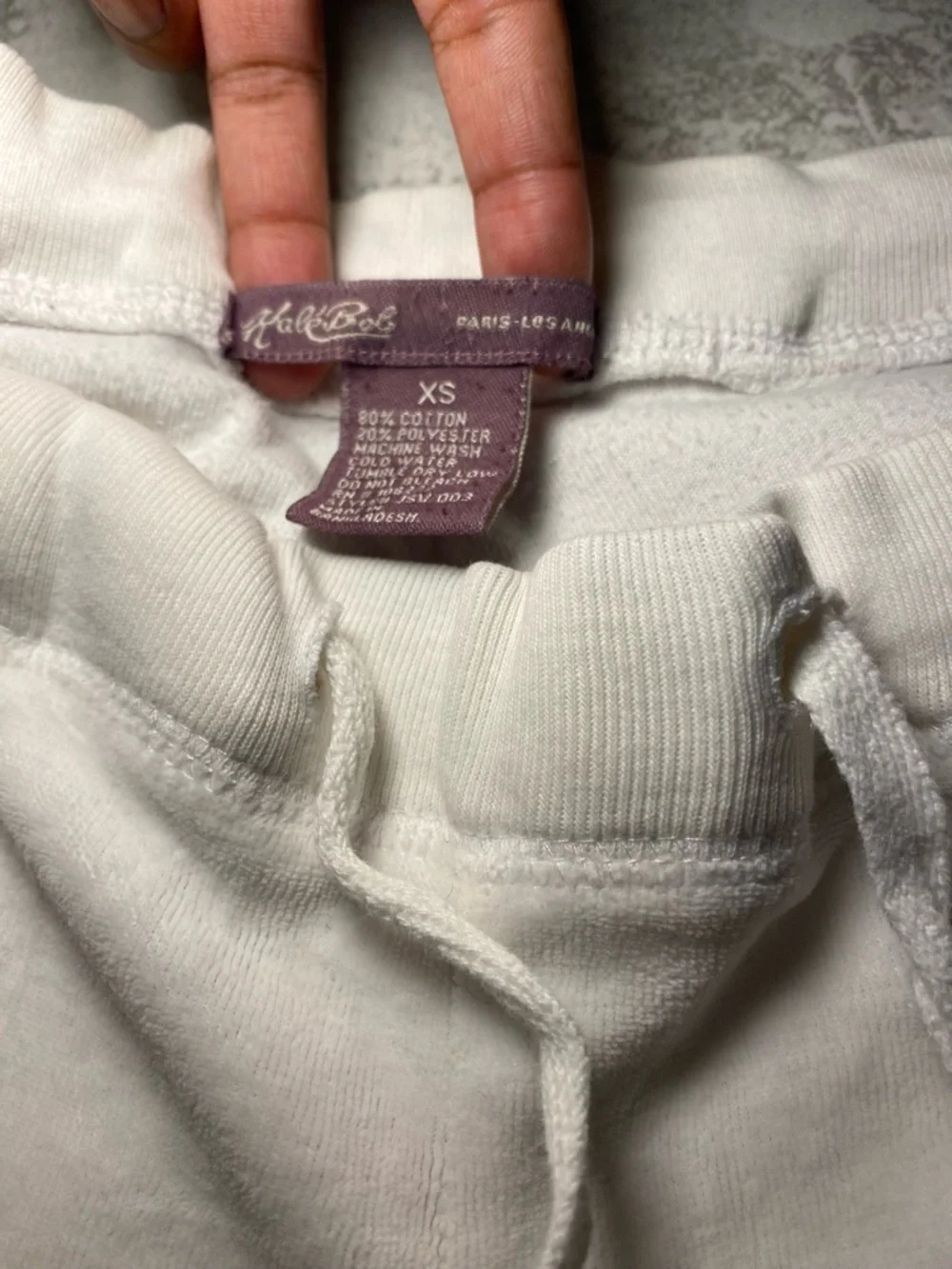 Hale Bob White Velour Cargo Flare Pants